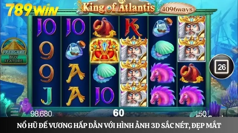 Hình ảnh trong game Nổ hũ Đế vương sắc nét, đẹp mắt 