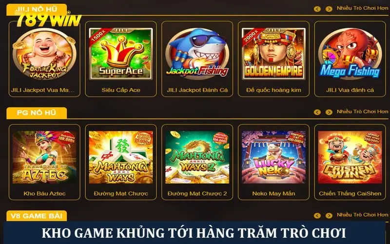 Kho game khủng để người chơi thoải mái xanh chín