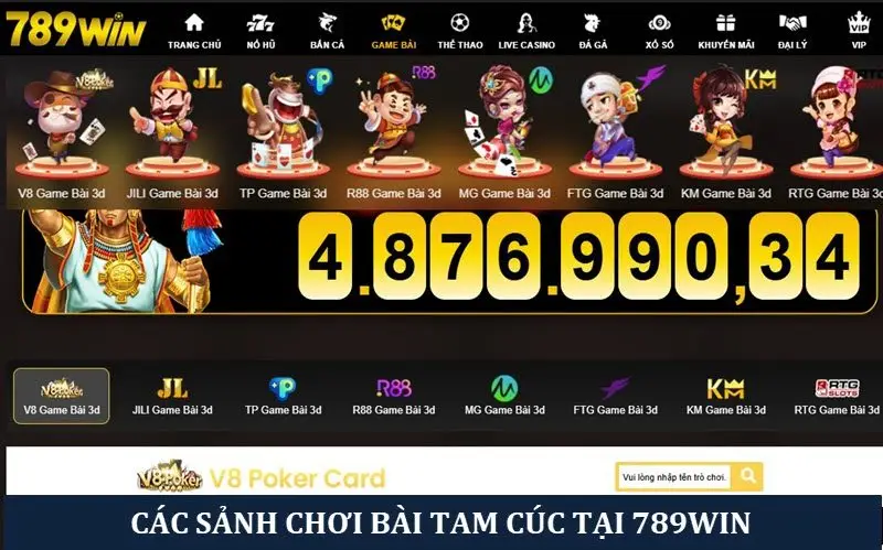 Các sảnh chơi tam cúc tại nhà cái 789win