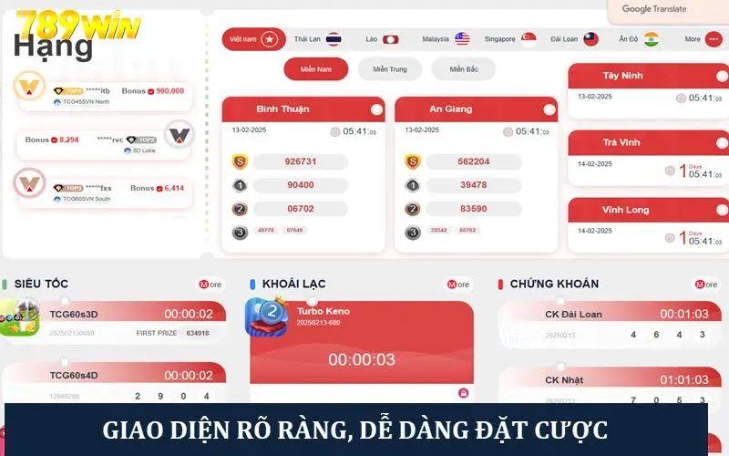 Giao diện các sảnh chơi độc nhất, dễ dàng cá cược