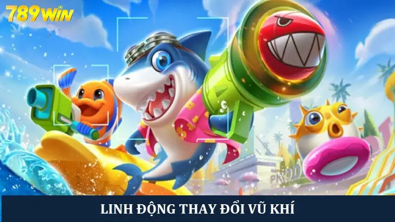 Linh động thay đổi vũ khí khi săn cá