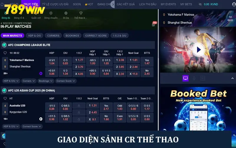 Giao diện sảnh chơi CR