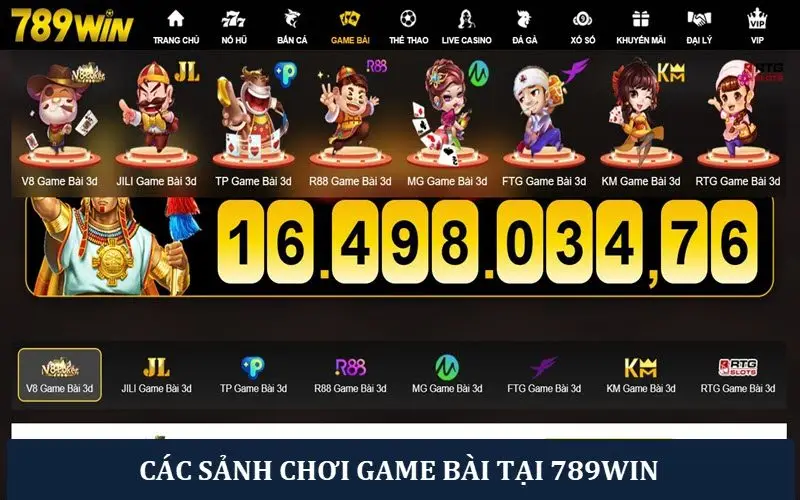 Các sân chơi ăn khách tại Game bài 789win